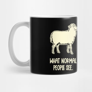 Funny Yarn and Sheep Design for Knitters and Crocheters Mug